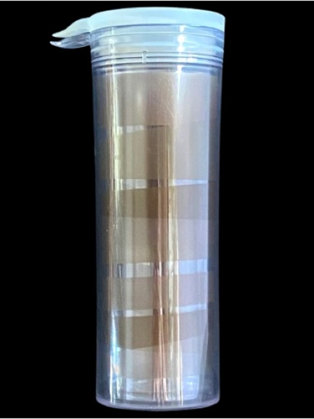 Starbucks Gold Ribbon Striped Holiday Tumbler Cup Mug From 2011  12 oz / 355 ml